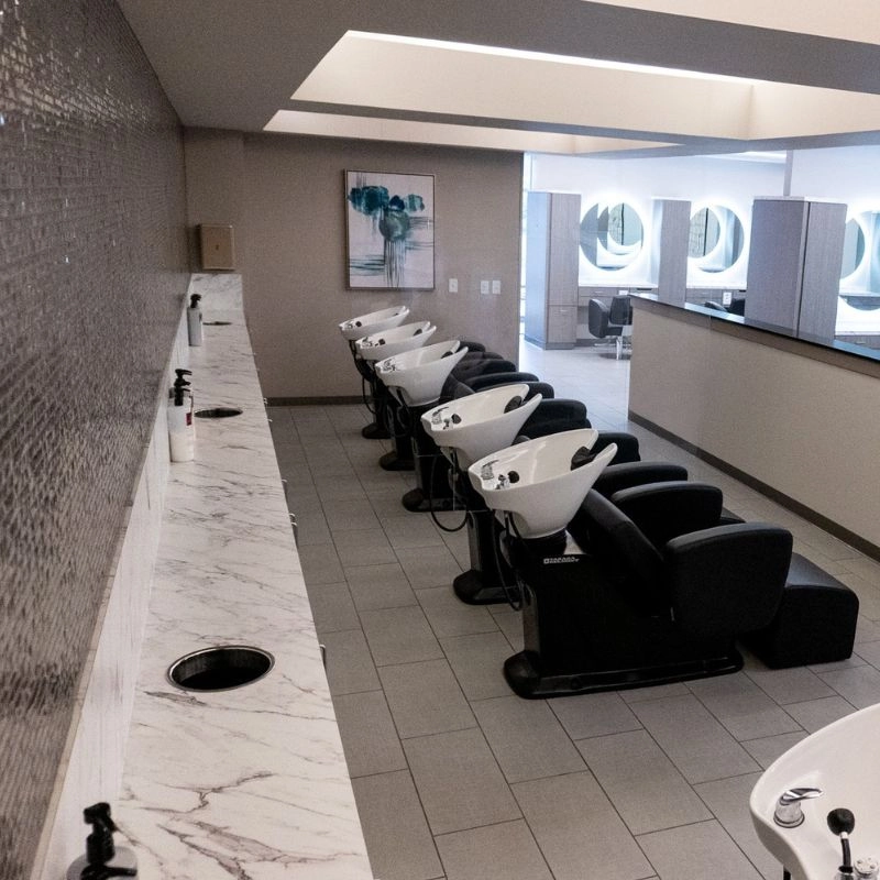 Shampoo bowls at our Polaris Salon