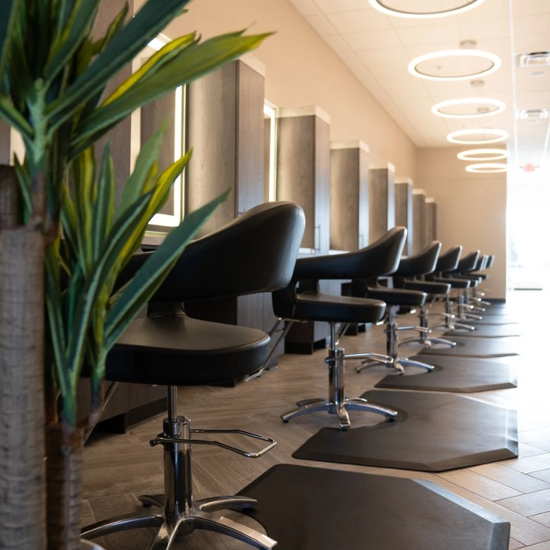 Hair stylist chairs at our Powell Salon