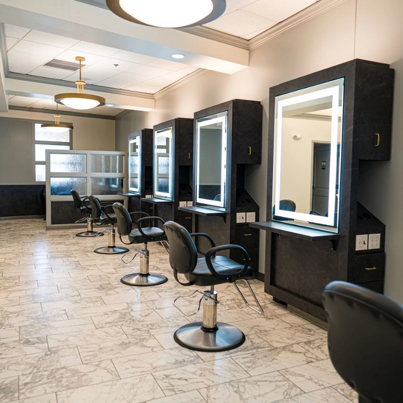 Hair stylist chairs at our Westerville Salon